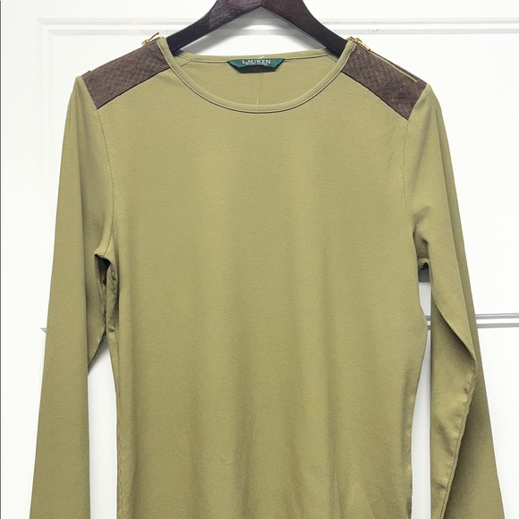 Ralph Lauren Olive Long Sleeve Top - Picture 9 of 10